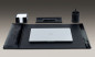 Preview: Schreibunterlage 65x45 mit Klappleiste inkl. Block + Kalender 2026/2027 PREMIUM LEDER VINTAGE Anilin schwarz