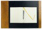 Preview: Schreibunterlage 65x45 mit Klappleiste inkl. Block + Kalender 2026/2027 PREMIUM LEDER VINTAGE Anilin cuoiobraun