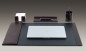 Preview: Schreibunterlage 65x45 mit Klappleiste inkl. Block + Kalender 2026/2027 PREMIUM LEDER VINTAGE Anilin marronebraun
