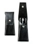Preview: Schreibgeräteetui mit Druckknopfverschluß PREMIUM LEDER VINTAGE schwarz