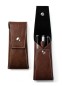 Preview: Schreibgeräteetui mit Druckknopfverschluß PREMIUM LEDER VINTAGE marronebraun