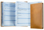 Preview: Leporello Faltkalender deutsch 2027 PREMIUM LEDER VINTAGE cuoiobraun