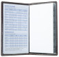 Preview: Leporello Faltkalender deutsch 2027 PREMIUM LEDER VINTAGE marronebraun