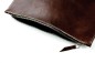 Preview: Pouch - Zipper Tasche - Banktasche PREMIUM LEDER VINTAGE marronebraun
