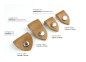 Preview: Kabel Organizer Set - Kabelbinder 4-teilig PREMIUM LEDER VINTAGE cuoiobraun