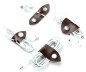Preview: Kabel Organizer Set - Kabelbinder 4-teilig PREMIUM LEDER VINTAGE marronebraun