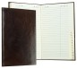 Preview: Adressbuch Pocket Format (gebunden) | Echtleder | VINTAGE dunkelbraun