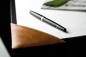 Preview: Schreibunterlage mit 4 Ecken + Papierblock PREMIUM LEDER VINTAGE cuoiobraun
