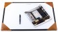 Preview: Schreibunterlage mit 4 Ecken + Papierblock PREMIUM LEDER VINTAGE cuoiobraun