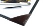 Preview: Schreibunterlage mit 4 Ecken + Papierblock PREMIUM LEDER VINTAGE marronebraun