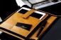 Preview: RV-Notizbuch mit Tablet Computer Fach PREMIUM LEDER VINTAGE cuoiobraun