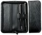 Preview: RV-Schreibgeräteetui PREMIUM LEDER MANHATTAN schwarz mit Paglia Narbung