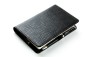 Preview: Pocket Kalenderbuch DIN A6 2026 PREMIUM LEDER MANHATTAN schwarz mit Paglia Narbung