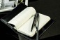 Preview: Pocket Kalenderbuch DIN A6 2027 PREMIUM LEDER MANHATTAN schwarz mit Paglia Narbung