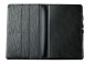 Preview: Notizbuch cirka DIN A5 (auswechselbar) PREMIUM LEDER MANHATTAN schwarz mit Paglia Narbung