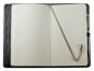 Preview: Notizbuch cirka DIN A5 (auswechselbar) PREMIUM LEDER MANHATTAN schwarz mit Paglia Narbung