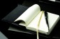 Preview: Notizbuch Pocket Format | Echtleder | PAGLIA schwarz