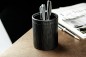 Preview: Schreibtisch Set "OXFORD" 8-teilig PREMIUM LEDER PAGLIA schwarz