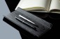 Preview: Federschale PREMIUM LEDER MANHATTAN schwarz mit Paglia Narbung