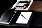 Preview: RV-Schreibmappe DIN A5 mit herausnehmbarem Tablethalter PREMIUM LEDER PAGLIA schwarz