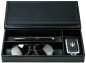 Preview: Ablagekasten mit Deckel PREMIUM LEDER MANHATTAN schwarz mit Paglia Narbung