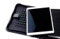 Preview: Media Tablet Schreibmappe DIN A5 PREMIUM LEDER MANHATTAN schwarz mit Paglia Narbung