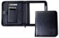 Preview: Media Tablet Schreibmappe DIN A5 PREMIUM LEDER MANHATTAN schwarz mit Paglia Narbung