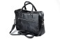 Preview: Akten- & Notebooktasche mit Schultergurt PREMIUM LEDER MANHATTAN schwarz mit Paglia Narbung
