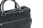 Preview: Akten- & Notebooktasche mit Schultergurt PREMIUM LEDER MANHATTAN schwarz mit Paglia Narbung