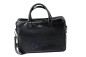 Preview: Akten- & Notebooktasche mit Schultergurt PREMIUM LEDER MANHATTAN schwarz mit Paglia Narbung