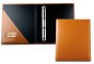 Preview: Ordner Ringbuch DIN A4 CAMBRIDGE Top Grain Rindspaltleder mit heller Kontrastnaht hellbraun