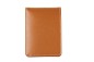 Preview: Kartenetui mit 24 Klarsichthüllen CAMBRIDGE Top Grain Rindspaltleder hellbraun - RFID Protected
