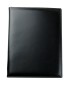 Preview: Klemmbrettmappe DIN A4 mit Blockklemme in CAMBRIDGE Top Grain Rindspaltleder mit heller Kontrastnaht schwarz