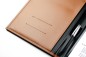 Preview: Klemmbrettmappe DIN A4 mit Blockklemme in CAMBRIDGE Top Grain Rindspaltleder mit heller Kontrastnaht hellbraun