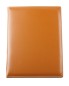 Preview: Klemmbrettmappe DIN A4 mit Blockklemme in CAMBRIDGE Top Grain Rindspaltleder mit heller Kontrastnaht hellbraun