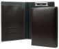 Preview: Klemmbrettmappe DIN A4 mit Blockklemme in CAMBRIDGE Top Grain Rindspaltleder mit heller Kontrastnaht dunkelbraun