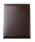 Preview: Klemmbrettmappe DIN A4 mit Blockklemme in CAMBRIDGE Top Grain Rindspaltleder mit heller Kontrastnaht dunkelbraun
