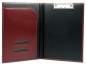 Preview: Klemmbrettmappe DIN A4 mit Blockklemme in CAMBRIDGE Top Grain Rindspaltleder mit heller Kontrastnaht rot