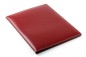 Preview: Klemmbrettmappe DIN A4 mit Blockklemme in CAMBRIDGE Top Grain Rindspaltleder mit heller Kontrastnaht rot