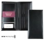 Preview: Reisebrieftasche CAMBRIDGE Top Grain Rindspaltleder schwarz - RFID Protected