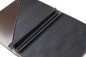 Preview: Magnetleisten Dokumentenmappe DIN A4 CAMBRIDGE Top Grain Rindspaltleder mit heller Kontrastnaht dunkelbraun