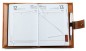 Preview: Buchkalender (auswechselbar) DIN A5 für 2025 + 2026, Cambridge Top Grain Leder, hellbraun