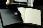 Preview: Notizbuch DIN A5 mit Druckknopf | Echtleder | CAMBRIDGE schwarz