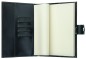 Preview: Notizbuch DIN A5 mit Druckknopf | Echtleder | CAMBRIDGE schwarz