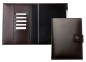 Preview: Notizbuch DIN A5 (auswechselbar) mit Verschlusslasche, CAMBRIDGE Top Grain Leder dunkelbraun