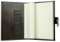 Preview: Notizbuch DIN A5 mit Druckknopf | Echtleder | CAMBRIDGE dunkelbraun