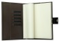 Preview: Notizbuch DIN A5 mit Druckknopf | Echtleder | CAMBRIDGE dunkelbraun
