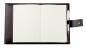 Preview: Notizbuch DIN A5 (auswechselbar) mit Verschlusslasche, CAMBRIDGE Top Grain Leder dunkelbraun