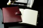 Preview: Notizbuch DIN A5 mit Druckknopf | Echtleder | CAMBRIDGE rot