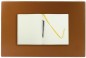 Preview: Schreibunterlage 65 x 45, CAMBRIDGE Top Grain Rindspaltleder mit heller Kontrastnaht,  hellbraun